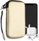 kwmobile Handytasche für Smartphones L - 6,5 - Neopren Handy Hülle Metallic Gold - Handy Tasche 16,5 x 8,9 cm Innenmaße