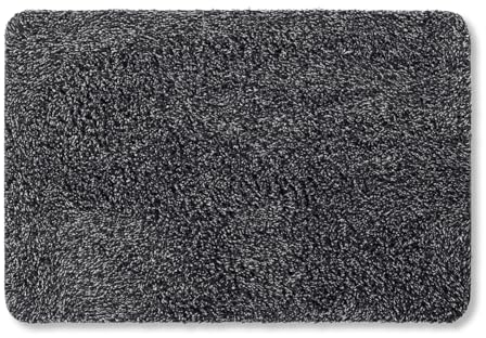EASYmaxx Fußmatte für innen und außen | rutschfeste Schmutzfangmatte für die Wohnungstür | Fußabtreter geeignet für den Haus-Eingang | Wetterfest und waschbar [grau]