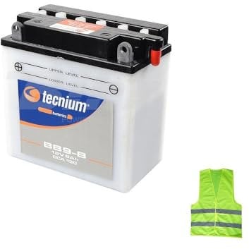Compatible avec GILERA R1/R1S 125 ANNÉE 1989 al 0000 Batterie YB9-B TECNIUM BB9-B FOURNIE COMPLÈTE pour Moto Scooter Utilisation 9 AMPÈRES 12 Volts 135X75X139MM Batteries