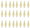 24 Pieces Mini Christmas Tree Artificial Miniature Sisal Tree Snow Frost Ornament Pine Tree Model with Wooden Base for Xmas Party Home Holiday School DIY Craft Shop Showcase Decoration, White 4.5cm