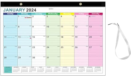 2024 Tischkalender 18 Monate 2024.1 2025.6 Tischkalender Stehender Klappkalender Wandkalender für die Planung und Organisation des Tagesplans mit Umhängeband Nicht Doch (C, One Size)