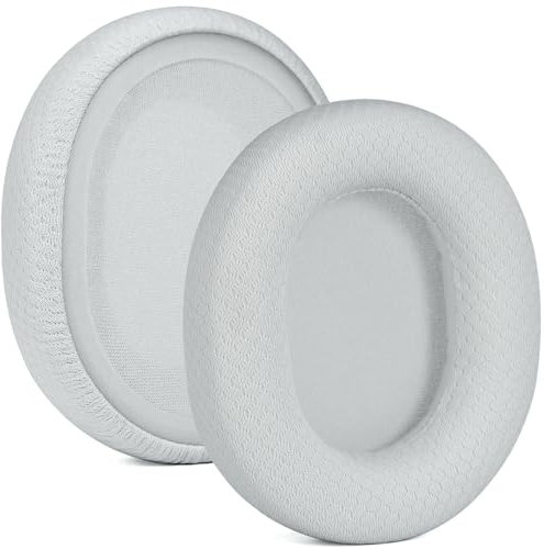 Arctis 3/5 / 7/9 Replacement Black Fabric Ear Pads Cushion Compatible with SteelSeries Arctis 3 / Arctis 5 / Arctis 7 Arctis 9 / Arctis 1 / Arctis pro Wireless Gaming Headset Headphone (All-White)