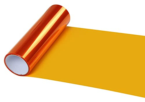 Scheinwerfer Tönungsfolie für Nebelscheinwerfer Rücklichter Sonnenblendstreifen Verdunklungsfolie 1 Meter lang und 30 cm breit (Orange)