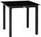 Outsunny Gartentisch, Quadratischer Esstisch für Garten, Balkontisch für 4 Personen Terrassentisch mit Tischplatte aus Hartglas, Alu, Schwarz, 80 x 80 x 74 cm