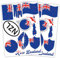 Finest Folia 2er Set DIN A4 Länderaufkleber Fahne Aufkleber Länderfahne Flagge für Auto Motorrad Sticker Länderflagge selbstklebend wetterfest R217 (40 Neuseeland)