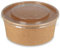 Generico 50 150 ciotole di carta KRAFT CON COPERCHIO 750 ml Bowls Zuppiera Poke monouso, CIOTOLE di cartone per zuppa biodegradabili, per feste, matrimoni, picnic (150 pezzi)