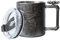 SKY FISH Personalised Coffee Mug, Stainless Steel Cool Coffee Cup, Funny Office Gift for Man Colleague, Novelty Drinking Glasses with Rotating Gyro Handle, Includ Lid and Straw (Grey, 350ml)