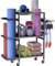 Home Gym Storage Rack, 3 Tier Yoga Mat Storage Rack with Wheel for Yoga Lover, Exercise Equipment and Workout Equipment Organizer, Yoga Mat Holder for Yoga Mats, Foam Roller and Dumbbells(Black)