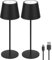 LUXULA Dimmbare LED Tischlampe mit Akku und Touchfunktion - 3 Lichtfarben CCT - Kabellos - Indoor & Outdoor - IP44 - USB - Tischleuchte Außen Camping - 2er Set