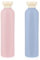 WLLHYF Lot de 2 flacons souples rechargeables en plastique avec bouchon à rabat - Accessoires de voyage pour shampooing, crèmes, lotion, après-shampoing (65 g)