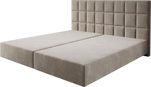 DELIFE Boxspringgestell Dream-Fine Mikrofaser Beige 200x200 cm