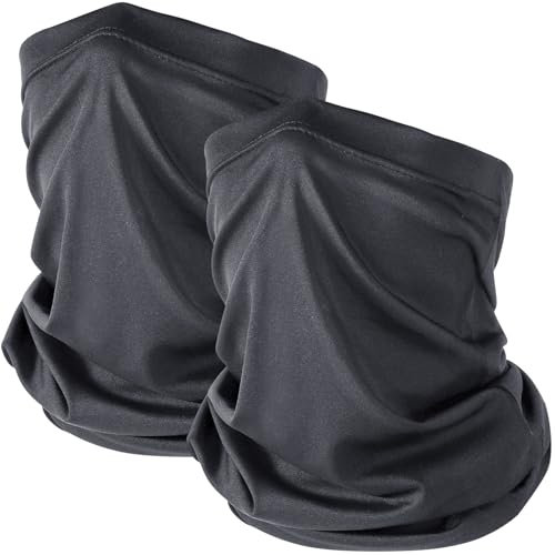 2 Stück Multifunktionstuch Bandanas Loop Schal, Face Shield, Halstuch Herren&Damen Sport Multifunktion Atmungsaktiv Winddicht Schlauchschal für Motorrad Laufen Wandern Radfahren