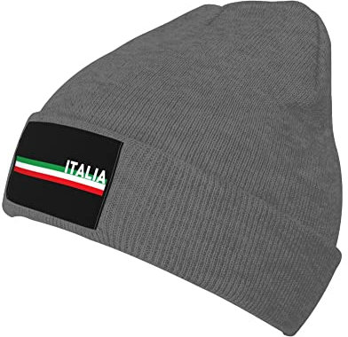 Unisex Beanie Mütze Italia Italien Italienische Flagge Strickmütze Leicht Sportmütze Klassische Kopf Wraps Für Outdoor Winter Laufen