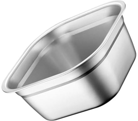 PAMINGONO Stainless Steel Flat Bottom Basin for Vegetable Washing Metal Mixing Bowl Kitchen Accessory for Food Preparation Buffet Serving and Household Use