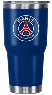 FOCO Produit sous licence officielle Paris Saint-Germain FC Football Logo de l'équipe de football 850 ml Tasse de voyage isolée