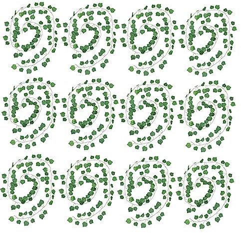 Cabilock Realistische Künstliche Ranke 12er-Pack Künstliche Ranken für Das Schlafzimmer Künstliche Rankpflanzen Farbecht Als Dekoration