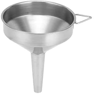 MIXEL Stainless Steel Kitchen Funnel, Durable and Lightweight, Multipurpose, Funnel for Filling Bottles, Filter Liquid, Oils, Powder, Juice, Spices, Flask, (12CM)