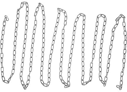 CHILDWEET 1pc 3 The Chain Belt Chain Dog Tag Chain Door Security Chain for Hanging Plants Weatherproof Padlock Rings Necklace Chains Ceiling Light Chain Security Cable Silver Stainless Steel