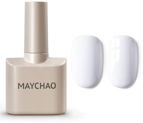 MAYCHAO 15ML Gel Nail Polish, Antiquewhite Gel Nail Polish, Soak Off UV LED Nail Varnish Nail Art Starter Manicure Salon DIY at Home, 0.5 OZ