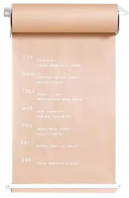 YUEKOPOU Wandhalterung Kraftpapier & Rollendisplay， Zeichnung Kraft Papier Rollenhalter Metzger Papier Rollenspender und Cutter Hinweis Roller Spender(White,67CM)