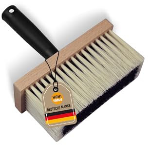 1x WOW!TOOLS Universal-Deckenbürste, Kleisterbürste, robuste Kunststoffborsten, 170 x 70 mm, mit Holzkörper und Kunststoffgriff - Tapezierbürste - Quaste