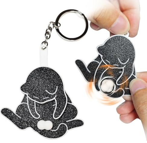 MaNeaz Créatif et mignon Chat jouant avec des œufs Porte-clés bag charm porte clé voiture breloques sac