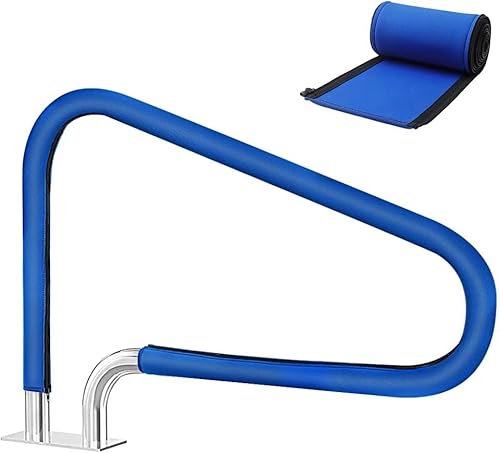 Cubierta de Barandilla Piscina 180 cm Funda para Pasamanos de Piscinas Manga Protectora para Rieles Escalera Piscina con Cremallera Accesorio de Seguridad para Piscinas