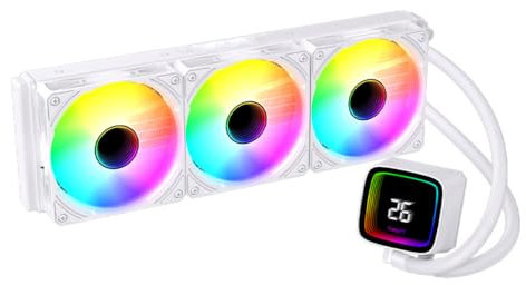 TinyBagel Liquid Freezer III Pro 360 A-RGB (Black) - AIO CPU cooler, 3 x 120 mm Water cooling, 38 mm radiator, PWM pump, VRM fan, AMD AM5/AM4, Intel LGA1851/1700 Contact-白色