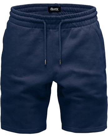 REPUBLIX Herren Sweatshorts Männer Kurze Bermuda Sweat Hose Regular Fit R8006 Navyblau XL