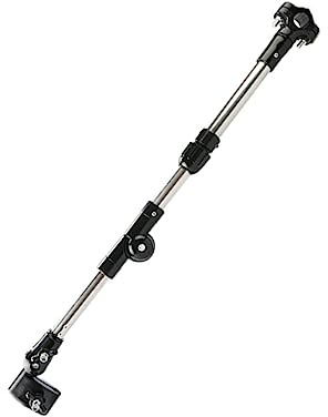 ibasenice Support Parasol Poussette Acier Inoxydable Réglable Fixation pour Poussette et Protection Pluie et Soleil