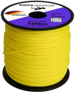 Maurerschnur PA Polyamid Seil 2,5mm 50m Schnur Allzweck-Schnur Markierungsschnur Kanariengelb