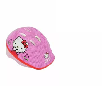 Hello Kitty - Casco de seguridad rosa para niñas, ligero, ajustable, ventilado, ideal para ciclismo, patinaje y equitación