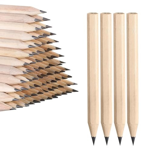 CONVENCY 30PCS Pre-Sharpened Golf Pencils, HB Natural Wood Hexagonal Mini Pencils, Kids Writing, Drawing, School, Office & Home Use