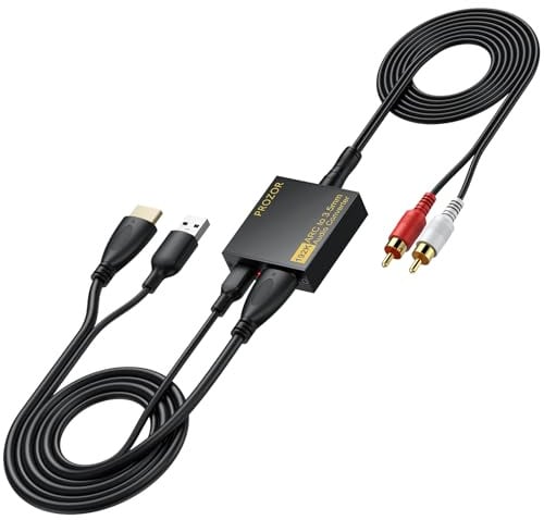 PROZOR eARC/ARC Audio Extractor HDMI zu 3,5mm Stereo Audio Konverter PCM 192kHz HDMI ARC to 3,5mm AUX Audio Extraktor für TV, Kopfhörer, Verstärker, Aktivlautsprecher