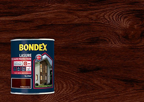 BONDEX - LASURE Très Haute Protection Siliuréthane 8 Ans - Protège et décore la surface des bois bruts - Satin