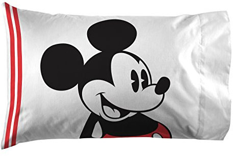 Disney Mickey Mouse Jersey Classic Kids Super Soft Double-Sided 1 Pack Pillowcase (Official Product)