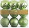 Art Beauty Light Green Christmas Baubles 80mm Christmas Tree Decoration Ornaments 18pcs Shatterproof Balls for Xmas Hanging Decorations Festival Holiday Decor