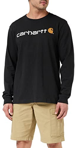 Carhartt Core Logo Longsleeve,Schwarz, XXL