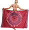 Nuofengkudu Damen Bikini Cover up Boho Floral Bedruckte Maxi Sarong Pareo Strandkleid Rock Schal Wrap Sonne Schützen Urlaub Beachwear