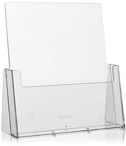 Taymar C230 10 Stück DIN A4 Prospekthalter, Prospektständer, transparent