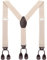 WELROG Herren Hosenträger breit mit Leder Knopfloch - Elastische und verstellbare Länge Y Form mit 6 Tasten für Herren (Khaki)