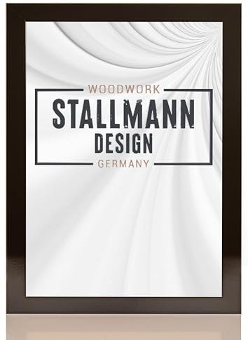 Stallmann Design 'New Modern' Bilderrahmen 75 x 98 cm | Farbe: Schwarz Glanz | eleganter Frame für Ihre Fotos und Motive