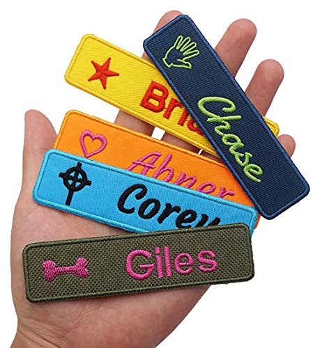 2 Piezas Militares Personalizadas Bordado Nombre Etiqueta Parche Pegatinas de Tela Para Chaleco de Cuero Mochila Camisa de Trabajo Uniforme Insignia Apliques