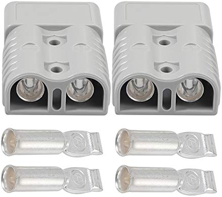 Bohaner 2 x 175 A 600 V Akku-Anschluss, Schnellanschluss Batterie Verbindungs Stecker modulare Stromversorgung für Anderson Steckerkabelklemme Batterie-Stromverbinder grau