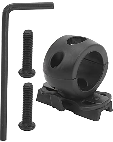 Astibym Helmet Flashlight Mount Helmet Flashlight Holder Plastic Torch Mount Flashlight Bracket for MICH/IBH/FAST(black)