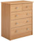 KADIMA DESIGN Kommode Buche 60 x 70 x 35 cm Sideboard Moderne Anrichte mit 5 Schubläden