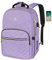 MATEIN Laptop Backpack for Women, School Backpack Bag 15.6 Inch Lightweight for Travel Work With USB Charging Port Waterproof, Anti theft Rucksack Girls Ladies for University College Large, Purple