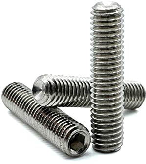 Hippo Hardware M3 (3mm X 30mm) Grub Screws Cup Point Hex Allen Socket Set Screws A2 Stainless Steel (Pack of 30)