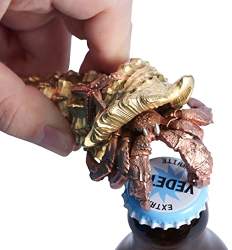 COPPERTIST.WU Einsiedlerkrebs Flaschenöffner oktoberfest Schlüsselanhänger Vintage Messing Bier Deckelöffner Korkenzieher Bieröffner lustig Geschenke für Männer