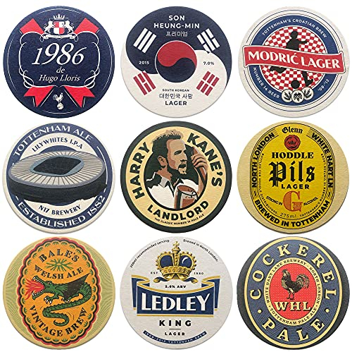 Boot and Ball Tottenham Bierdeckel, 9 Stück